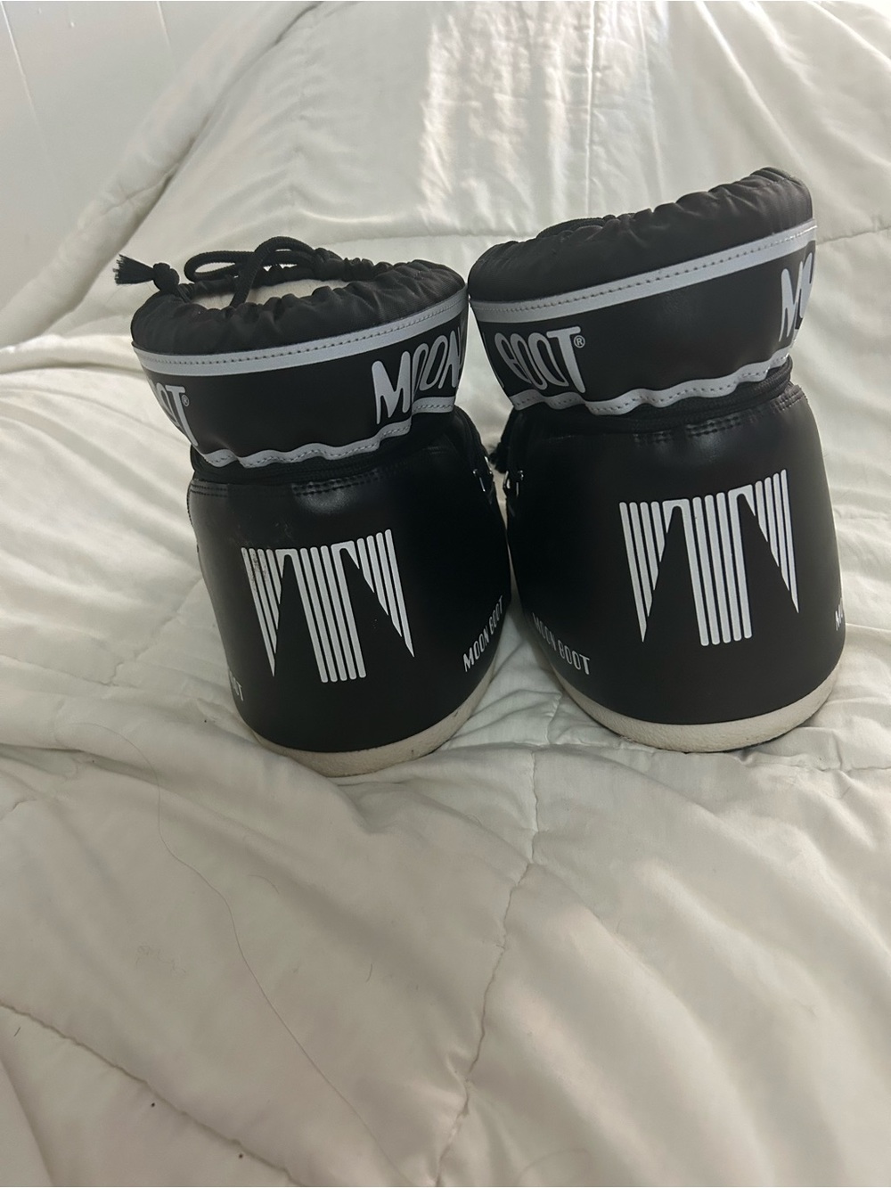Moon Boot Kids Black and White Winter Boots - Picture 3 of 5